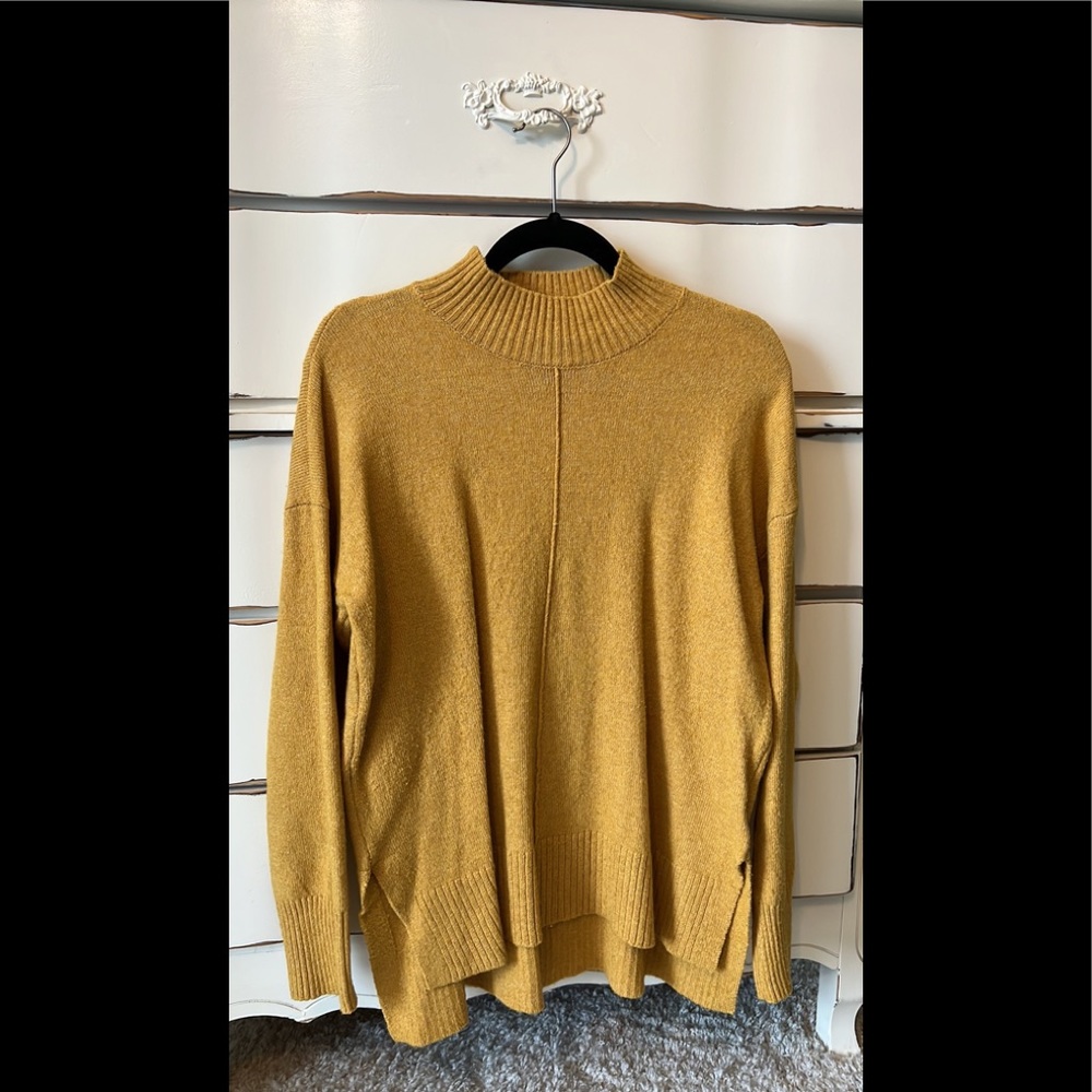Mustard yellow size medium mock turtle neck sweater